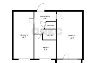 Фото №3: 2-комнатная квартира 47 м² - Краснодар, мкр. Хлопчато-бумажный Комбинат, ул. Новороссийская, 180