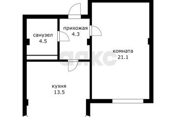 Фото №3: 1-комнатная квартира 43 м² - Яблоновский, ул. Космическая, 88к2