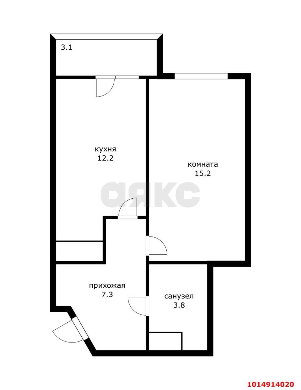 Фото №10: 1-комнатная квартира 41 м² - Краснодар, жилой комплекс Свобода, ул. Домбайская, 55к4