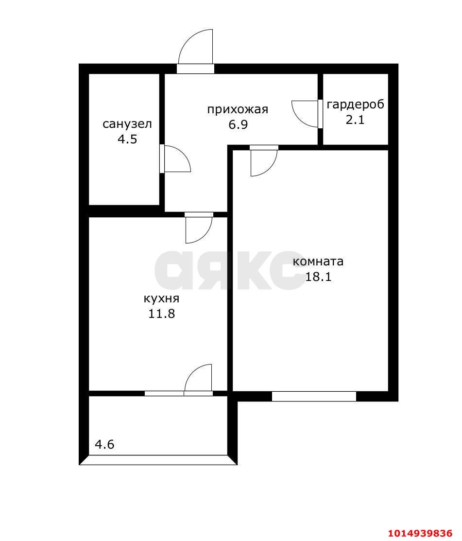 Фото №15: 1-комнатная квартира 48 м² - Краснодар, Пашковский, ул. Лавочкина, 13