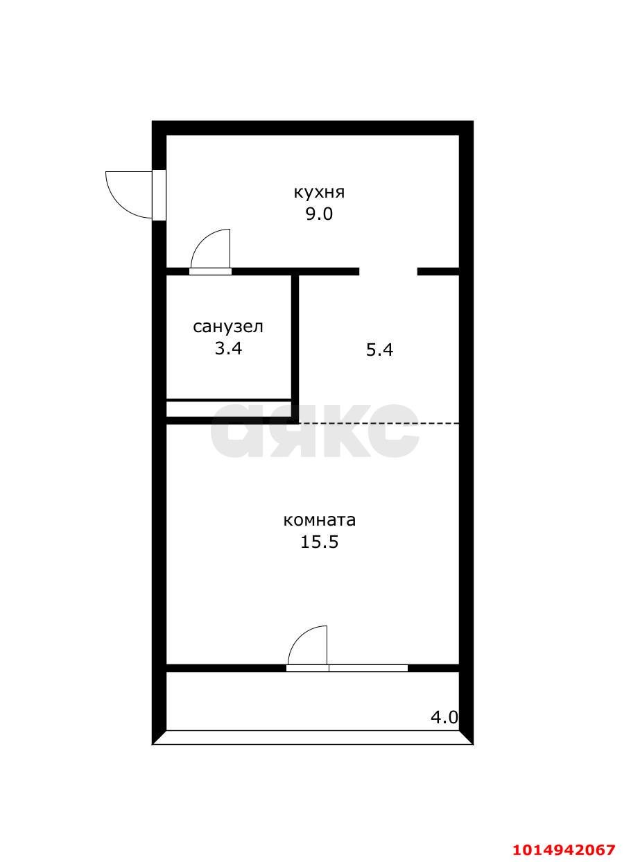 Фото №4: Студия 33 м² - Краснодар, мкр. Прикубанский внутригородской округ, ул. Калужская, 22