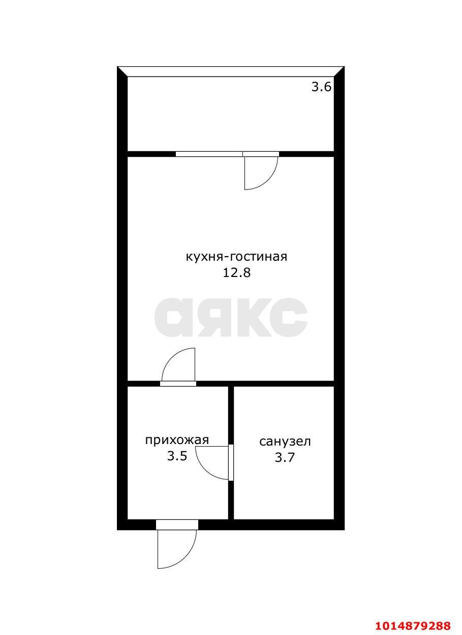 Фото №12: Студия 20 м² - Российский, Прикубанский внутригородской округ, ул. Ратной Славы, 33