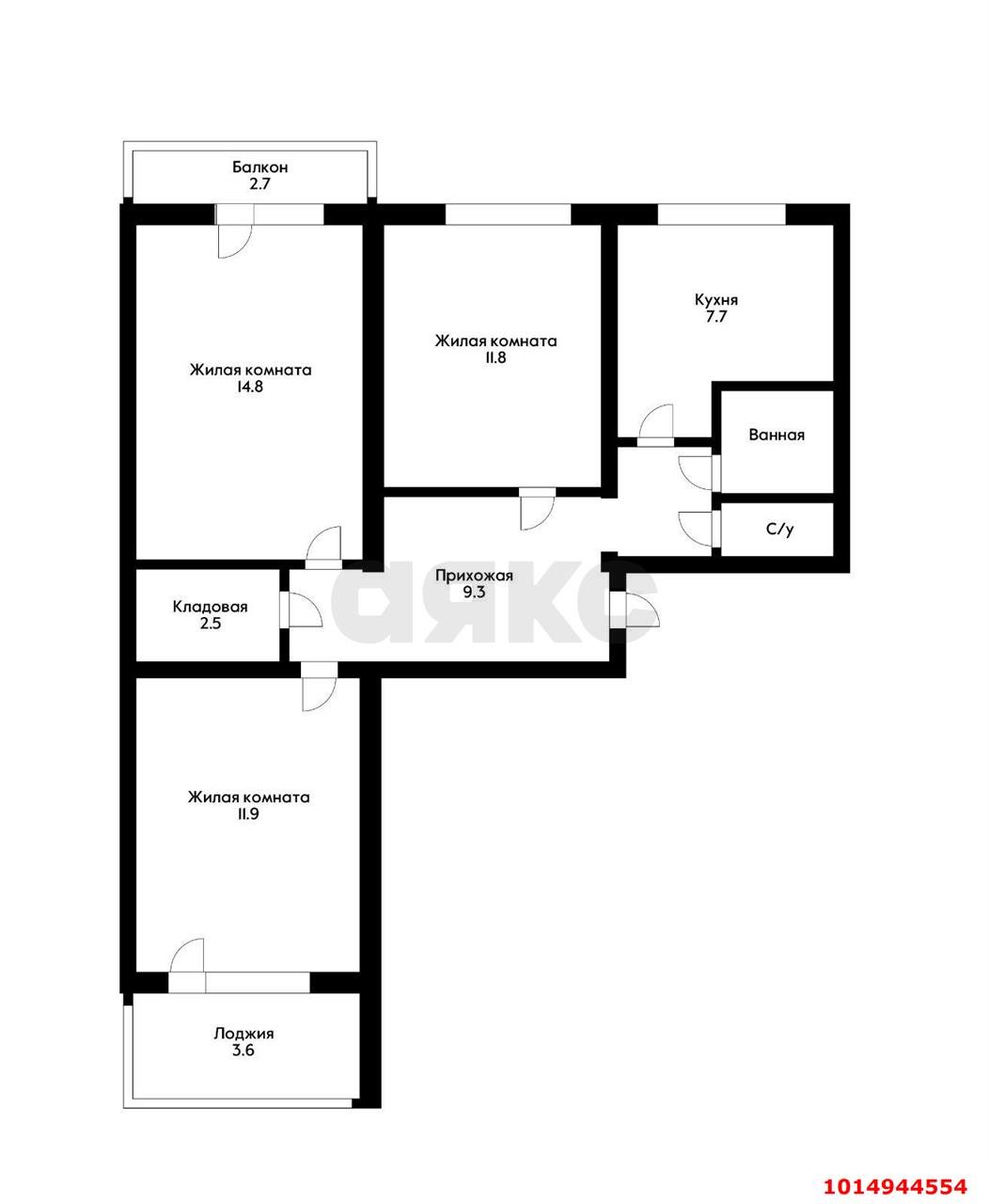 Фото №12: 3-комнатная квартира 64 м² - Краснодар, Гидростроителей, ул. имени Невкипелого, 19