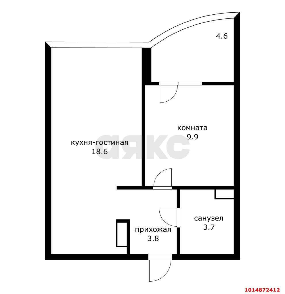 Фото №4: 1-комнатная квартира 41 м² - Краснодар, жилой комплекс Самолёт-5, ул. Ивана Беличенко, 103