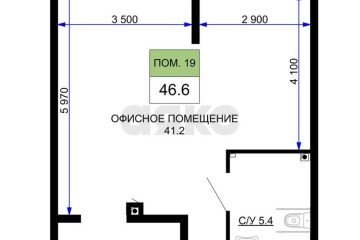 Фото №3: Торговое помещение 47 м² - Краснодар, мкр. жилой комплекс Дыхание, ул. Лётчика Позднякова, 2к25