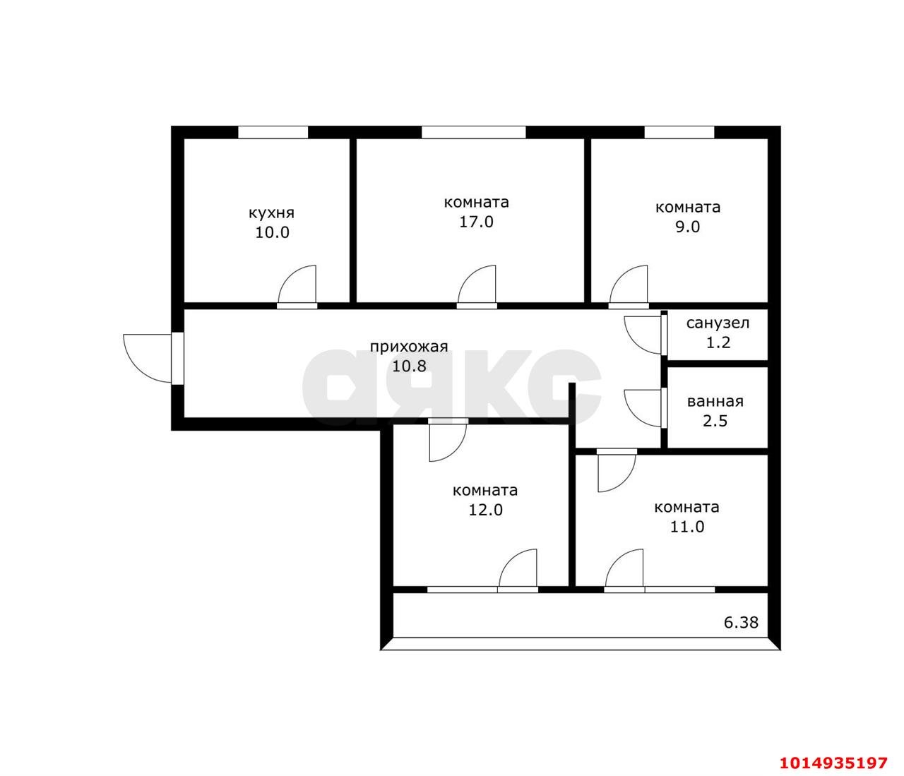 Фото №14: 4-комнатная квартира 76 м² - Краснодар, Завод Измерительных Приборов, ул. Московская, 90