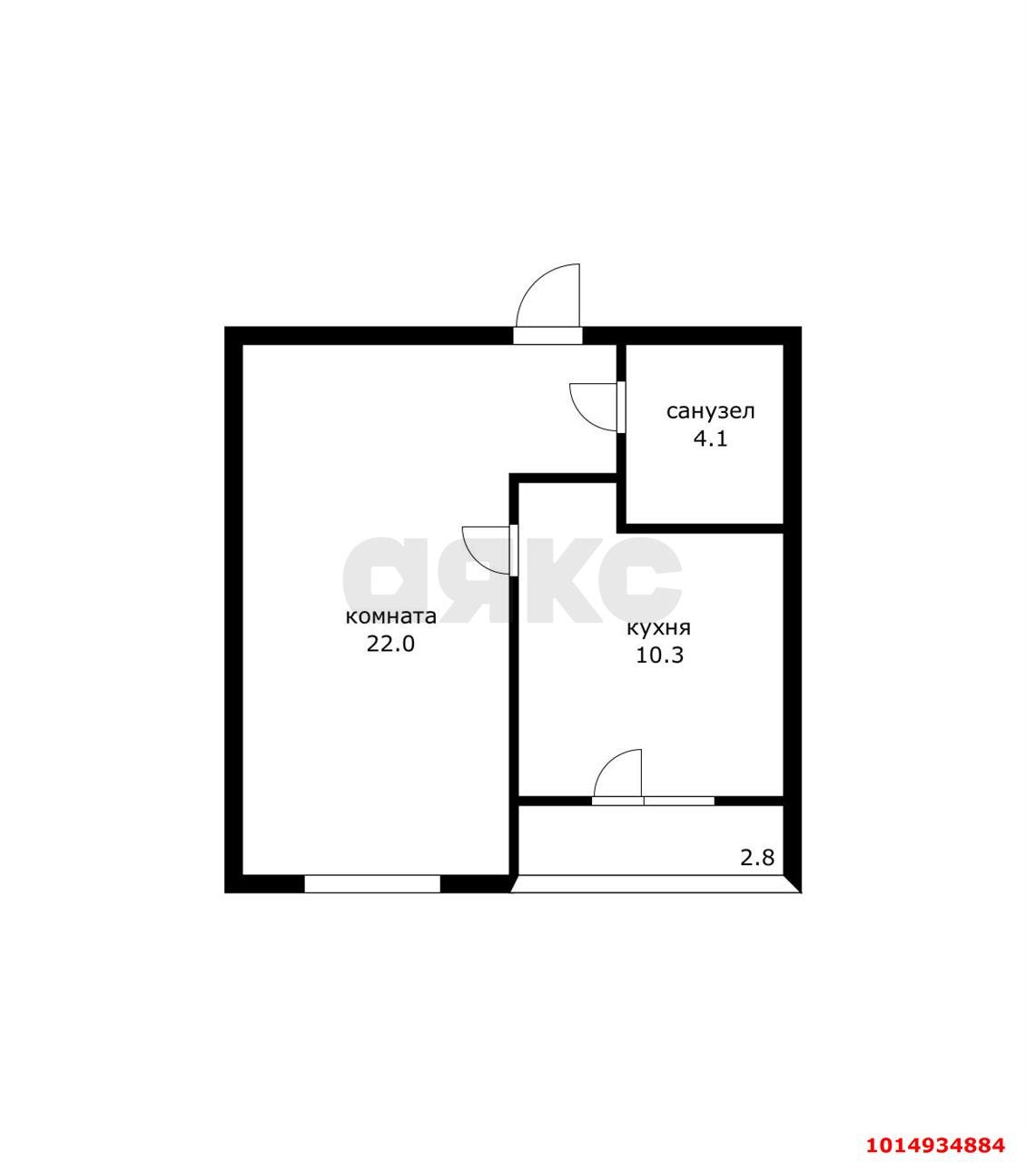Фото №20: 1-комнатная квартира 36 м² - Краснодар, жилой комплекс Победа-2, ул. Цезаря Куникова, 35