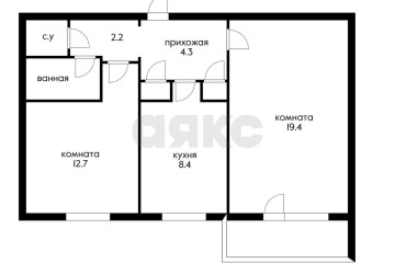 Фото №3: 2-комнатная квартира 51 м² - Краснодар, мкр. Школьный, ул. Школьная, 15