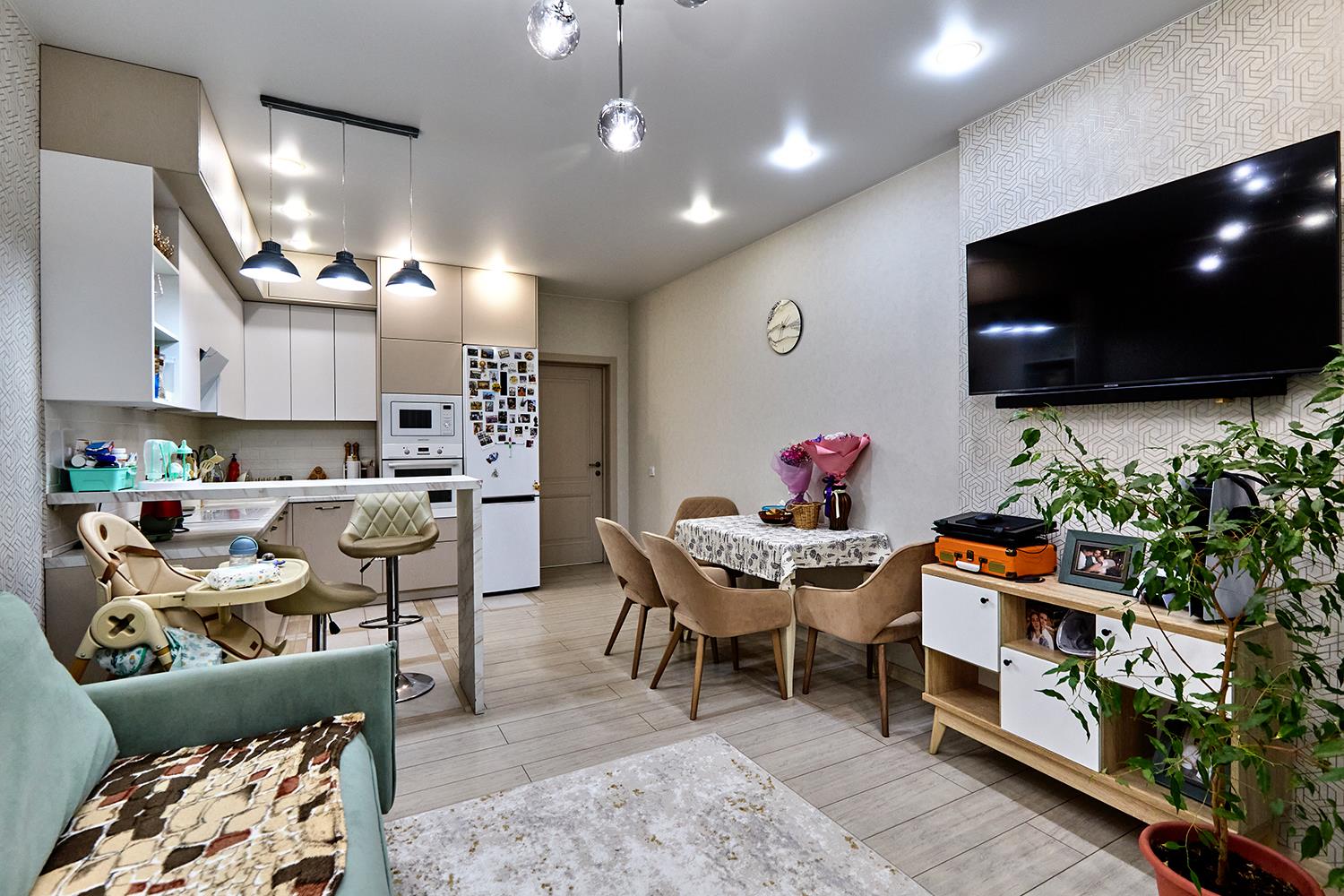 Фото №3: 2-комнатная квартира 68 м² - Краснодар, Прикубанский внутригородской округ, ЖК Любимый Дом, мкр. имени Петра Метальникова, ул. Тополиная, 46к2