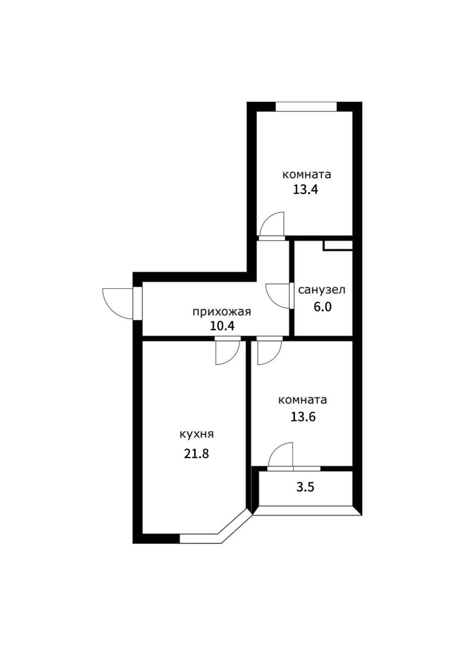 Фото №14: 2-комнатная квартира 68 м² - Краснодар, Прикубанский внутригородской округ, ЖК Любимый Дом, мкр. имени Петра Метальникова, ул. Тополиная, 46к2