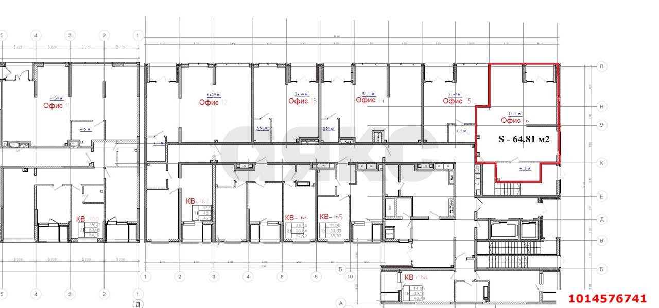 Фото №6: Торговое помещение 65 м² - Краснодар, жилой комплекс Народные Кварталы