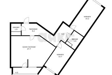 Фото №3: 3-комнатная квартира 80 м² - Краснодар, мкр. жилой комплекс Свобода, ул. Понтийская