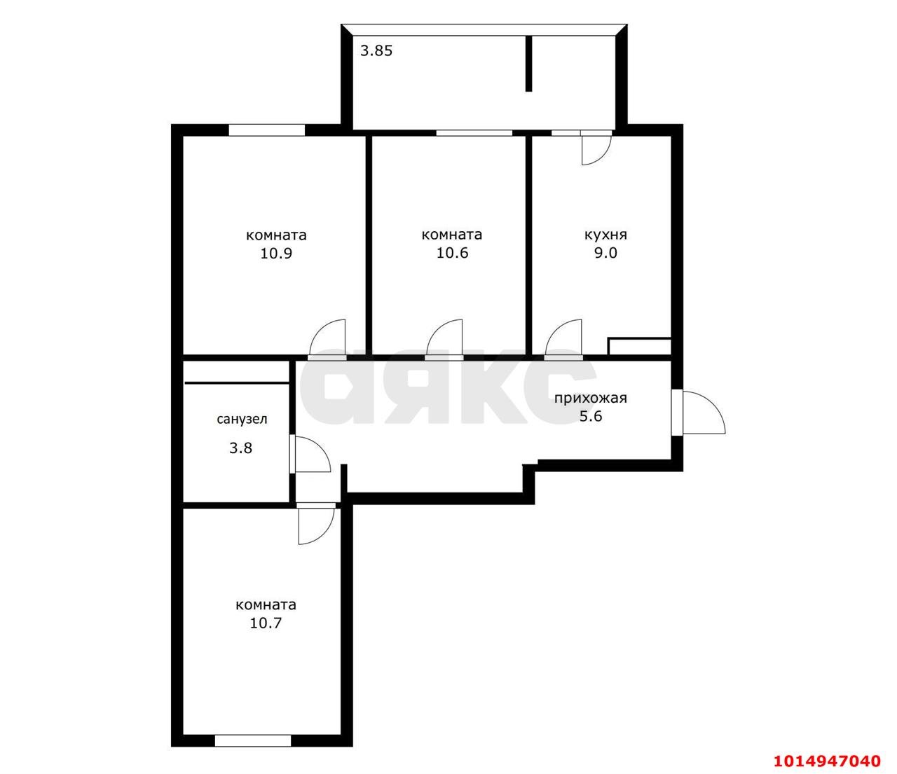 Фото №20: 3-комнатная квартира 62 м² - Краснодар, Светлоград, ул. Красных Партизан, 1/3к8