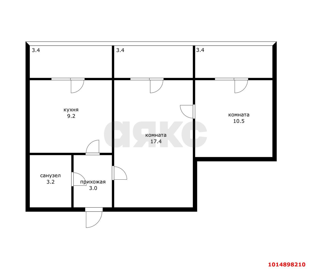Фото №15: 2-комнатная квартира 41 м² - Краснодар, Славянский, ул. Заполярная, 35к1