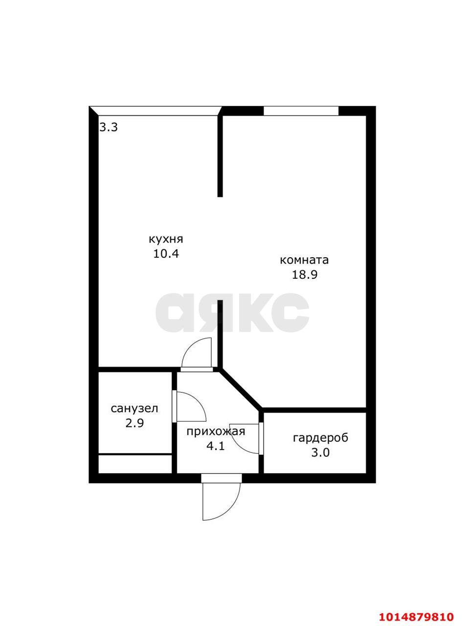 Фото №5: 1-комнатная квартира 40 м² - Краснодар, Центральный, ул. Железнодорожная, 23/1