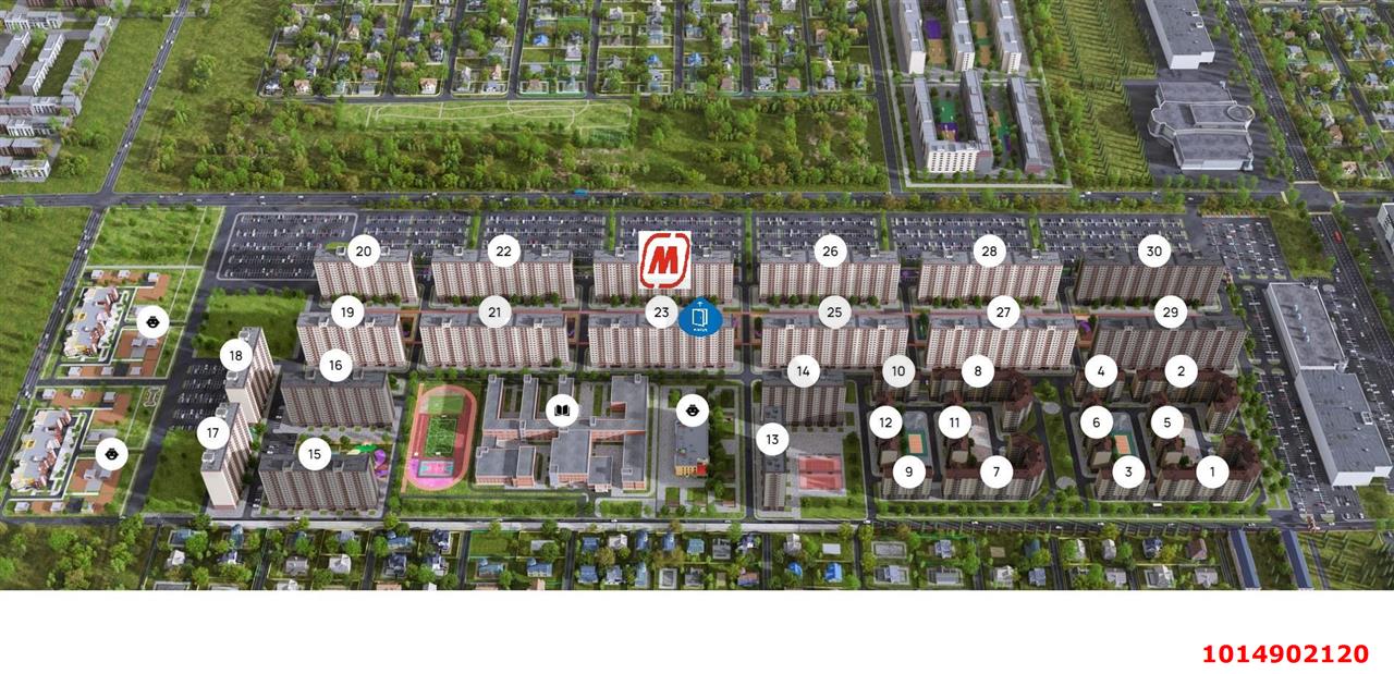 Фото №2: Торговое помещение 48 м² - Краснодар, жилой комплекс Дыхание, ул. Лётчика Позднякова, 2к23