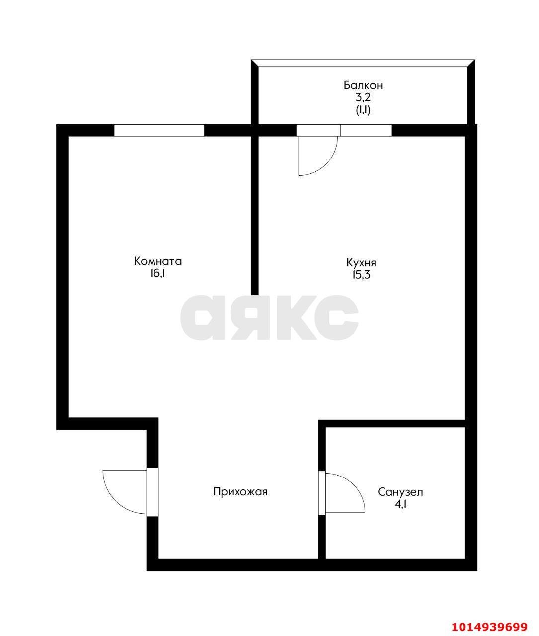 Фото №6: 1-комнатная квартира 45 м² - Российский, ЖК Лучистый, ул. Шевкунова, 5