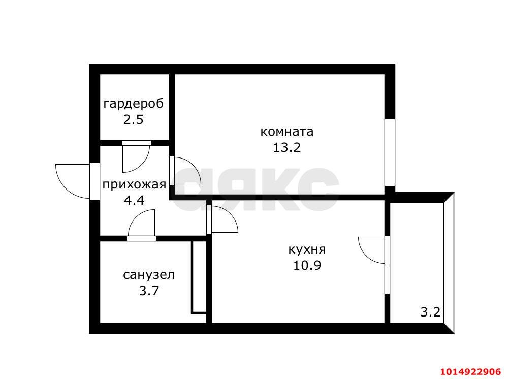 Фото №15: 1-комнатная квартира 34 м² - Краснодар, Молодёжный, ул. Дубравная, 1