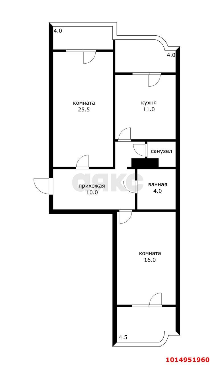 Фото №19: 2-комнатная квартира 80 м² - Краснодар, Гидростроителей, ул. имени Невкипелого, 16