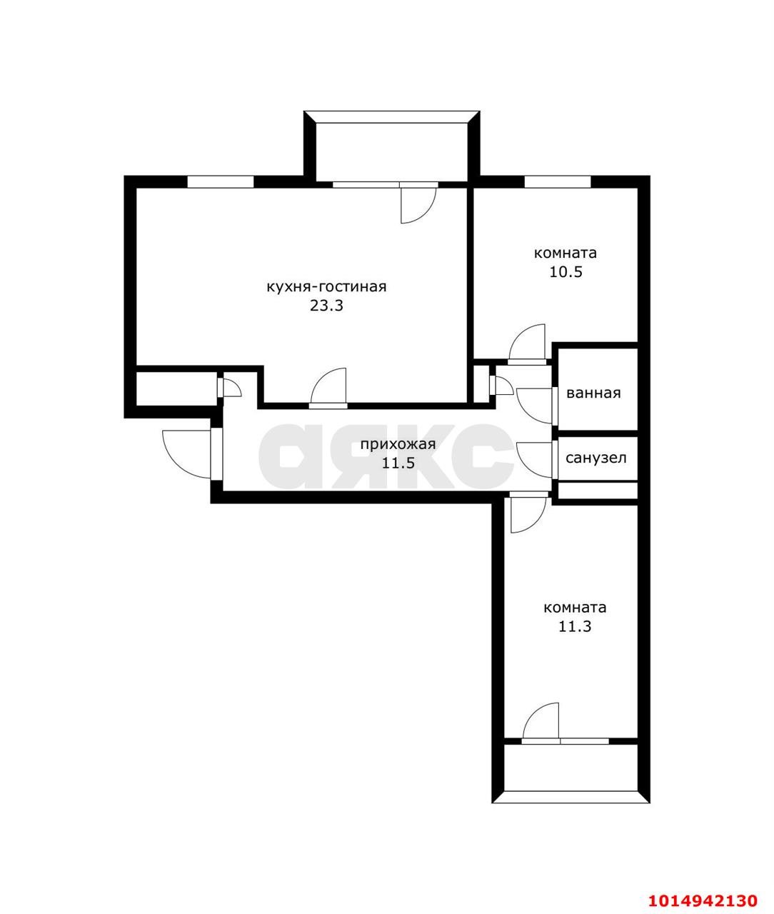 Фото №19: 3-комнатная квартира 62 м² - Краснодар, Центральный, ул. Промышленная, 23