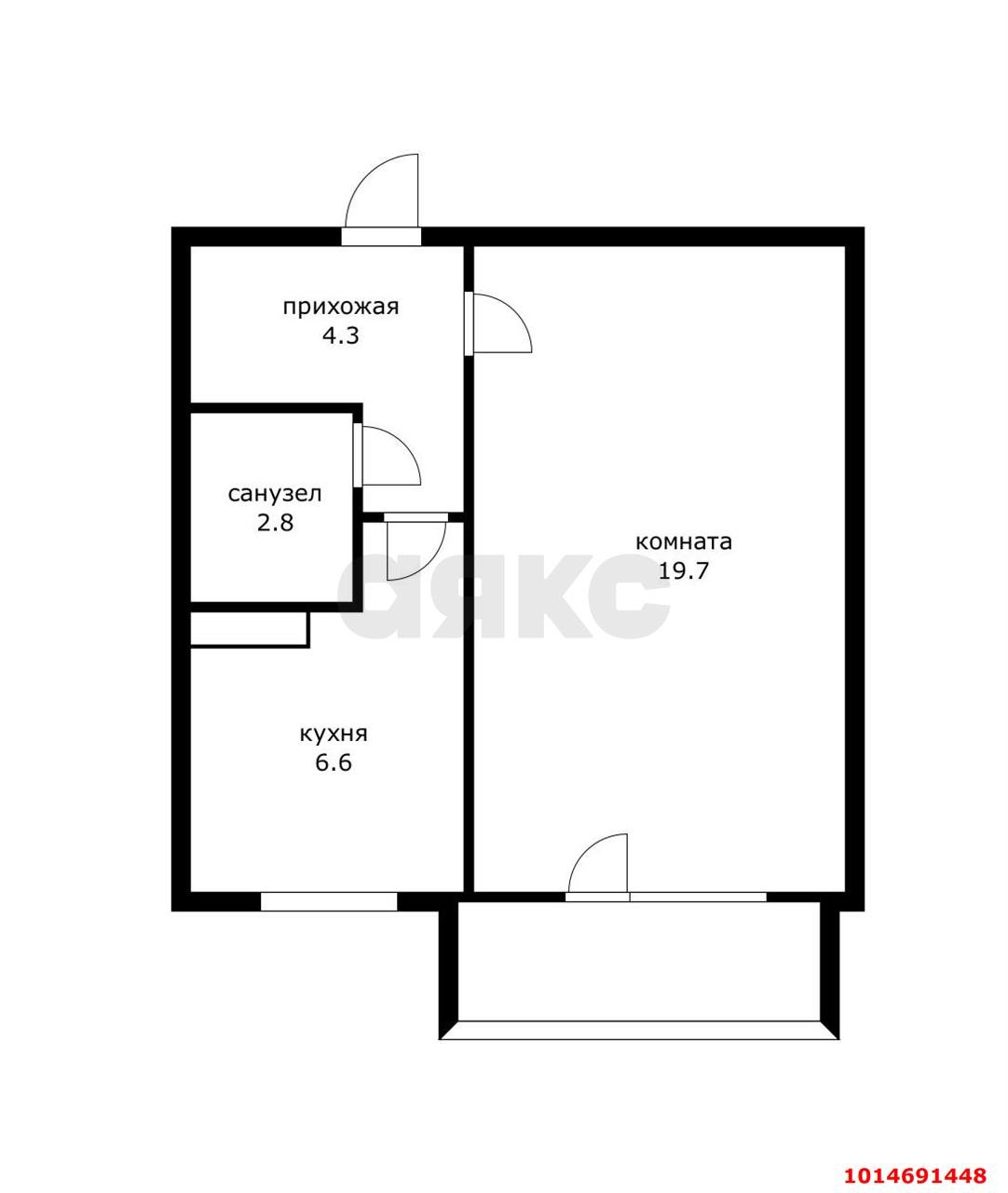 Фото №11: 1-комнатная квартира 37 м² - Краснодар, Завод Измерительных Приборов, ул. имени 40-летия Победы, 37/1