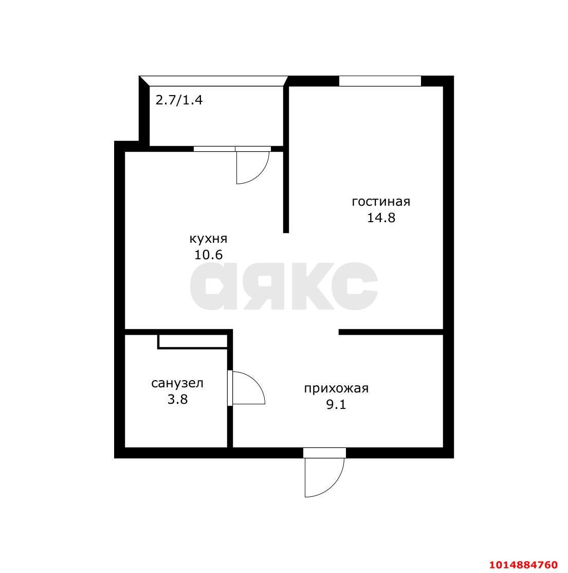 Фото №5: 1-комнатная квартира 41 м² - Краснодар, жилой комплекс Новелла, ул. Питерская, 40