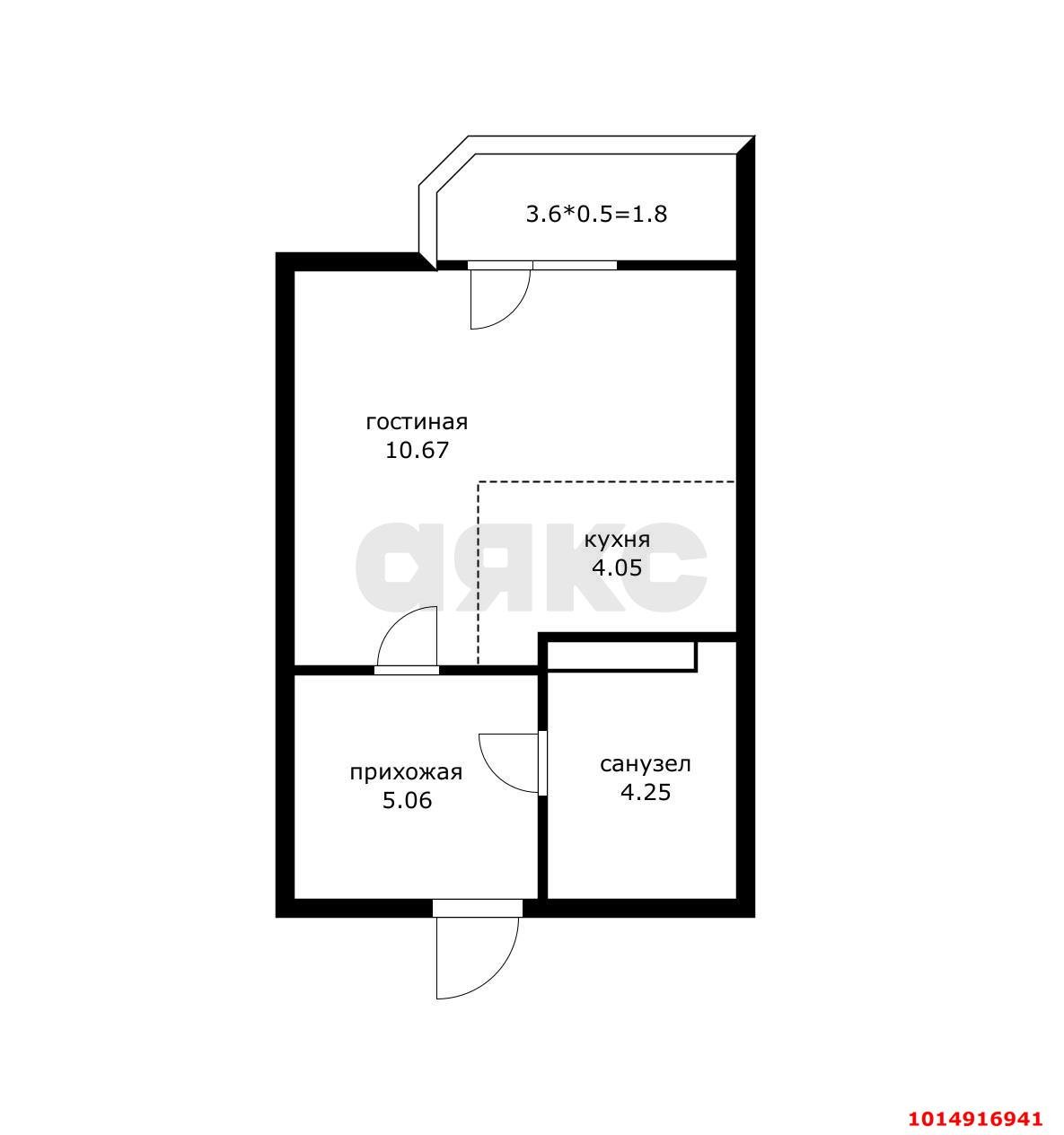 Фото №2: Студия 25 м² - Краснодар, ЖК Губернский