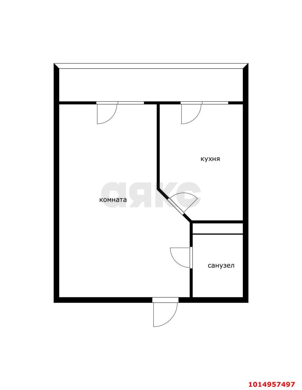 Фото №7: 1-комнатная квартира 32 м² - Краснодар, ЖК Атмосфера, ул. Московская, 125к1