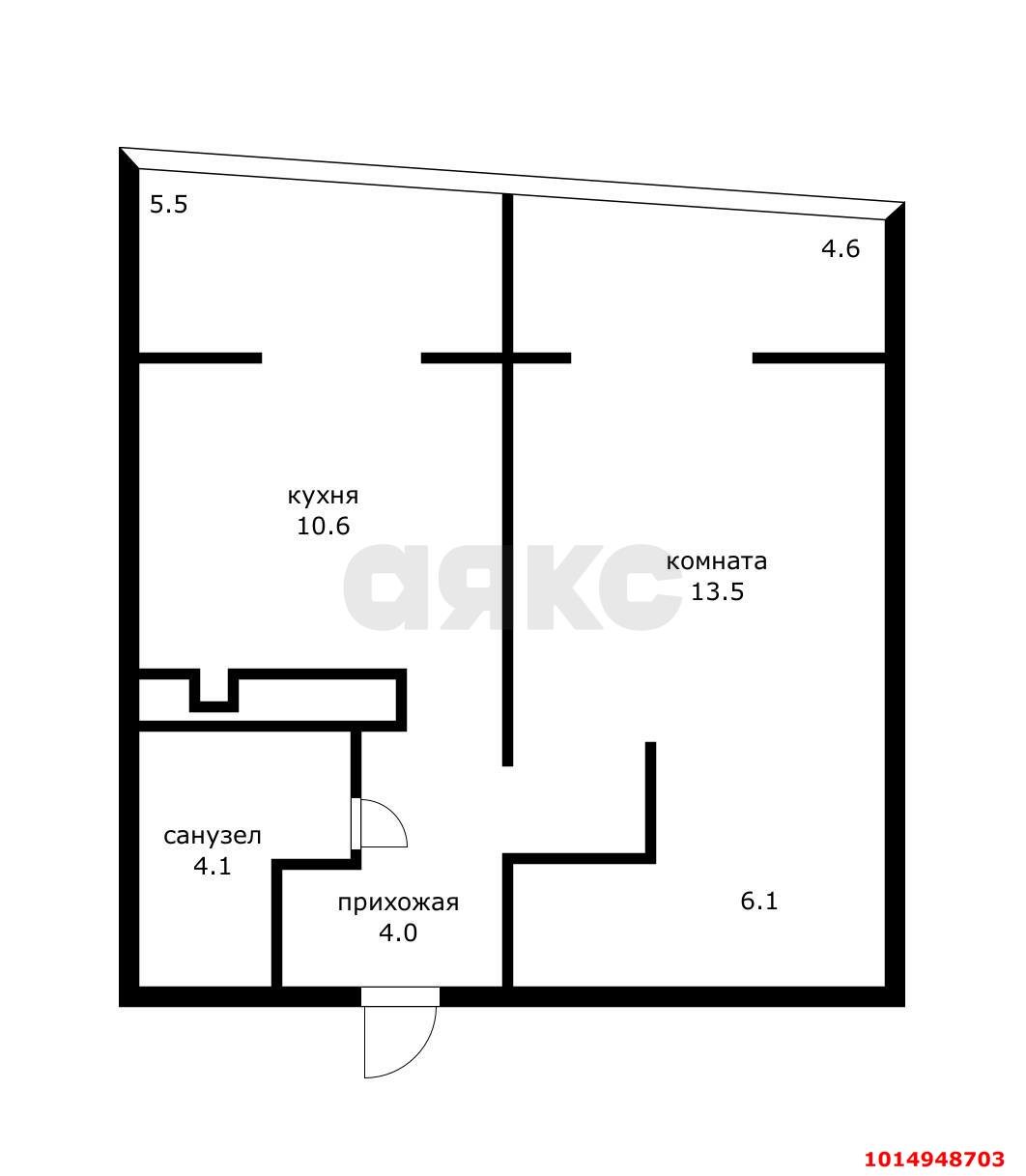 Фото №14: 1-комнатная квартира 48 м² - Краснодар, Гидростроителей, ул. имени Невкипелого, 6