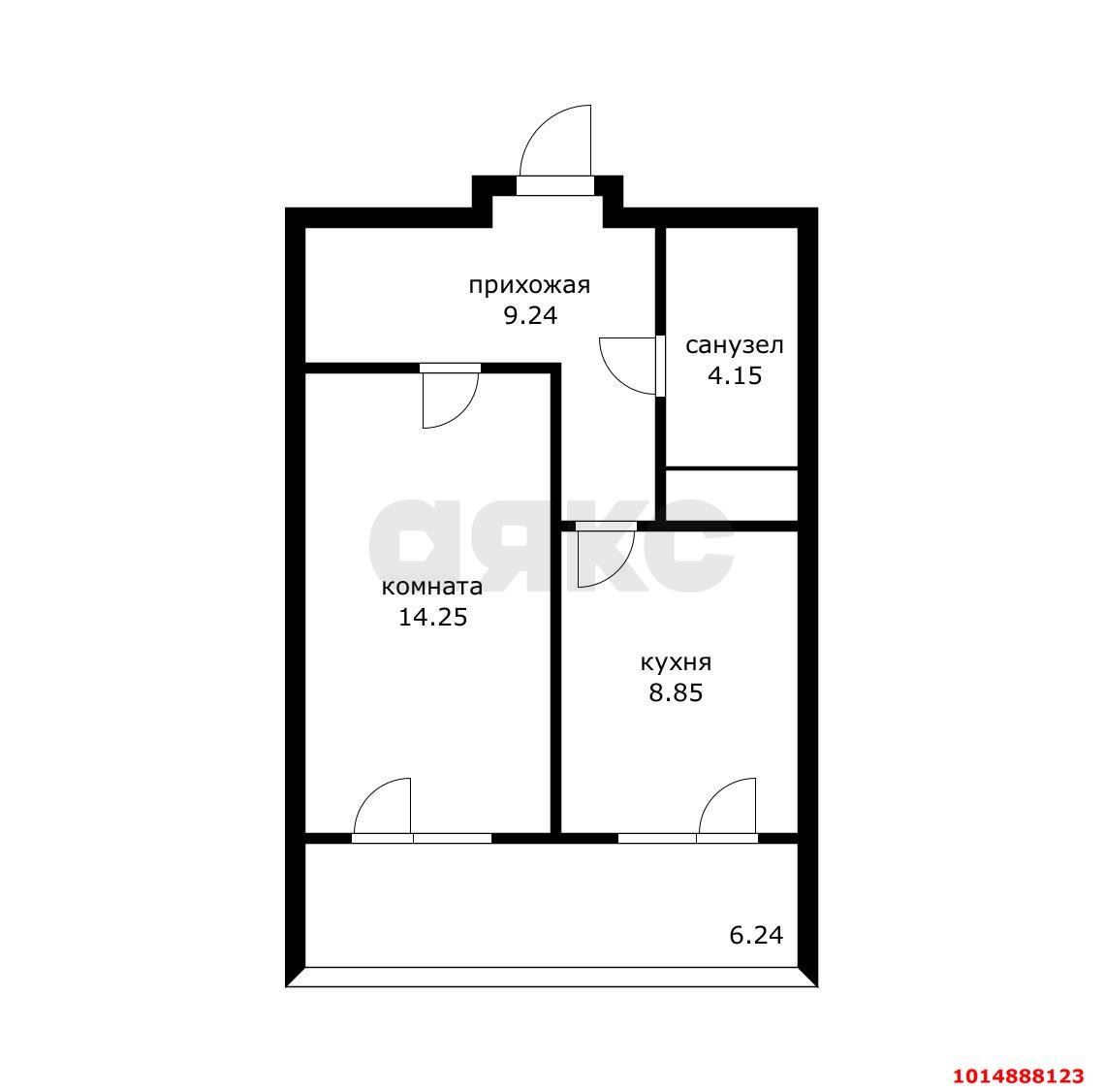 Фото №1: 1-комнатная квартира 36 м² - Краснодар, Музыкальный, ул. имени Сергея Есенина, 110к1