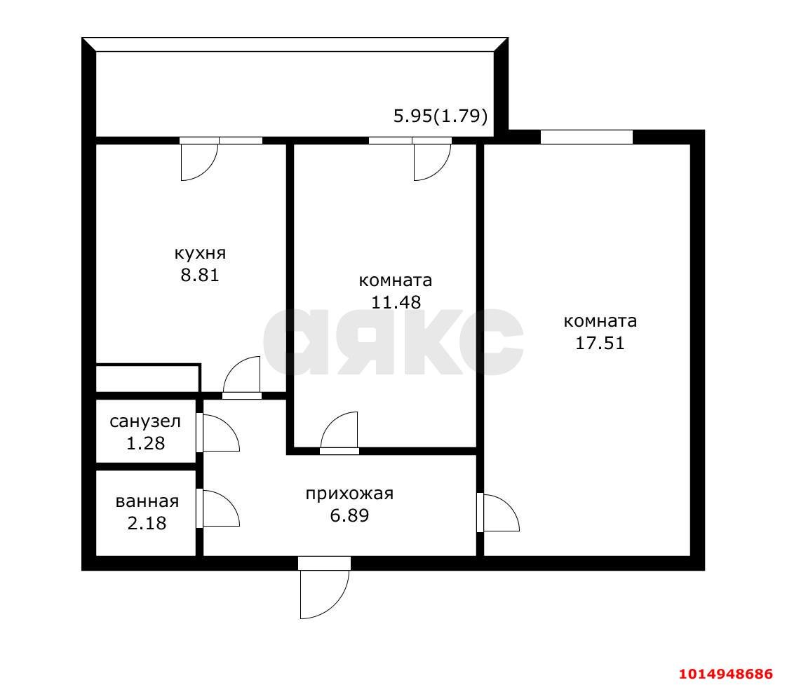 Фото №8: 2-комнатная квартира 54 м² - Краснодар, ЖК Светлый, ул. Московская, 144к1