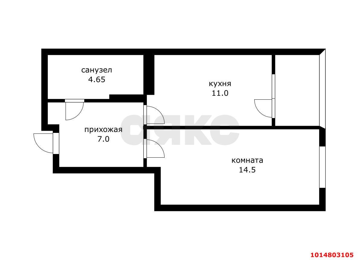 Фото №8: 1-комнатная квартира 37 м² - Краснодар, ЖК Легенда, жилой комплекс Легенда, Прикубанский внутригородской округ, мкр. Восточно-Кругликовский, ул. имени 40-летия Победы, 141