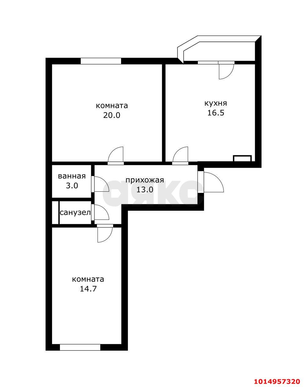 Фото №16: 2-комнатная квартира 75 м² - Краснодар, ЖК Смоленский, ул. Восточно-Кругликовская, 34