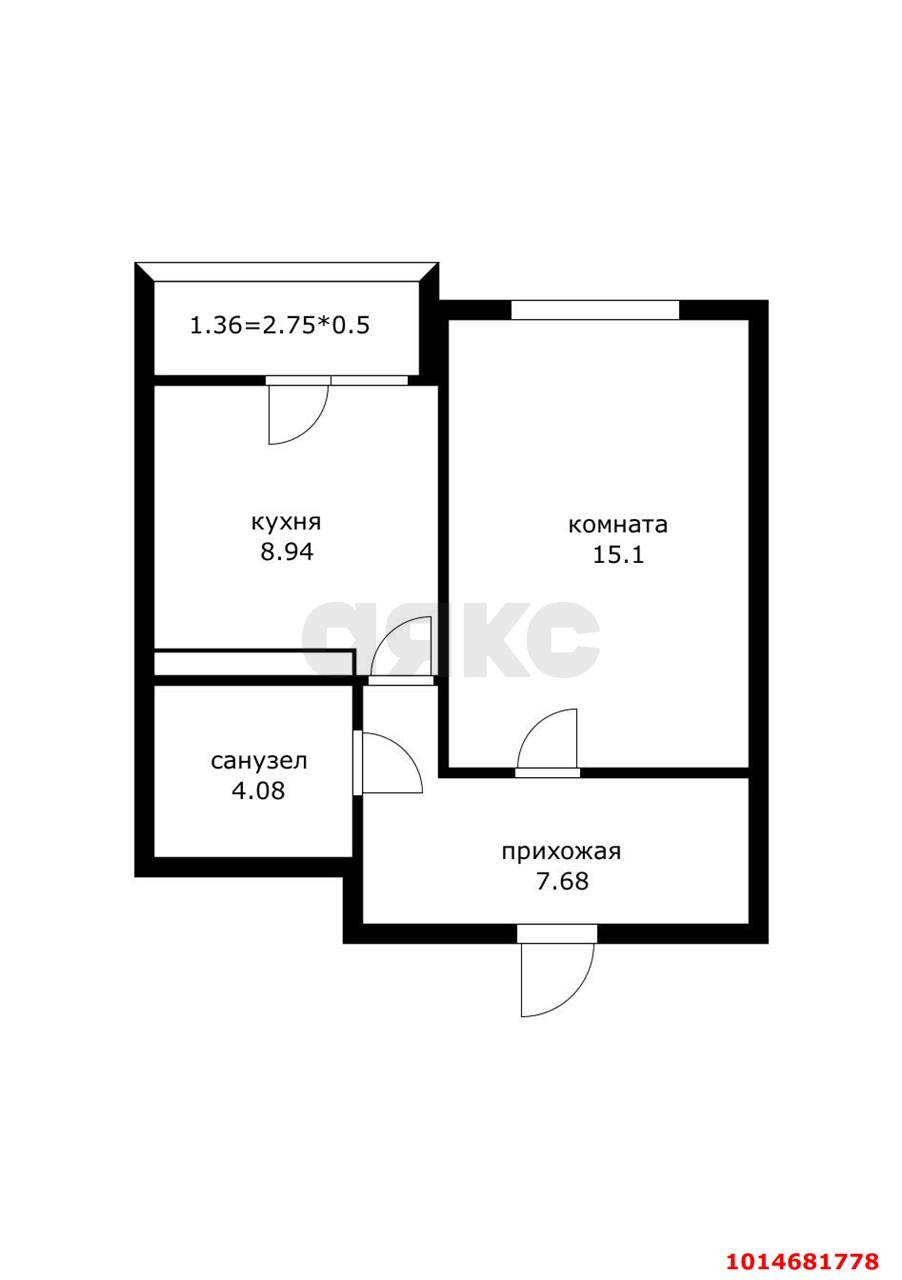 Фото №11: 1-комнатная квартира 37 м² - Краснодар, ЖК Перспектива, ул. Героев-Разведчиков, 8к3