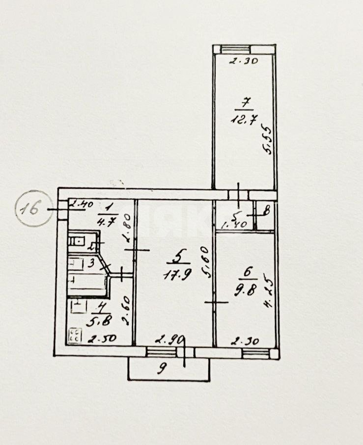 Фото №25: 3-комнатная квартира 55 м² - Симферополь, 1239-й квартал, ул. Семашко, 3