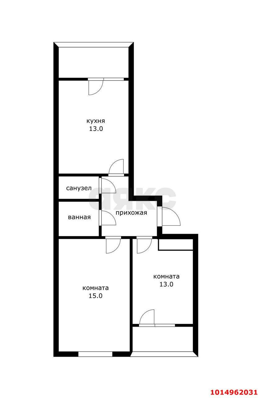 Фото №6: 2-комнатная квартира 60 м² - Краснодар, Славянский, ул. Заполярная, 39к6