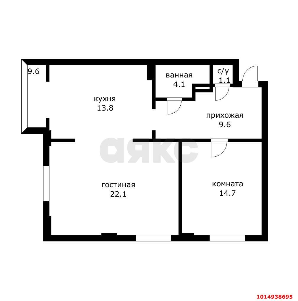 Фото №16: 2-комнатная квартира 69 м² - Краснодар, Солнечный, ул. Казбекская, 12