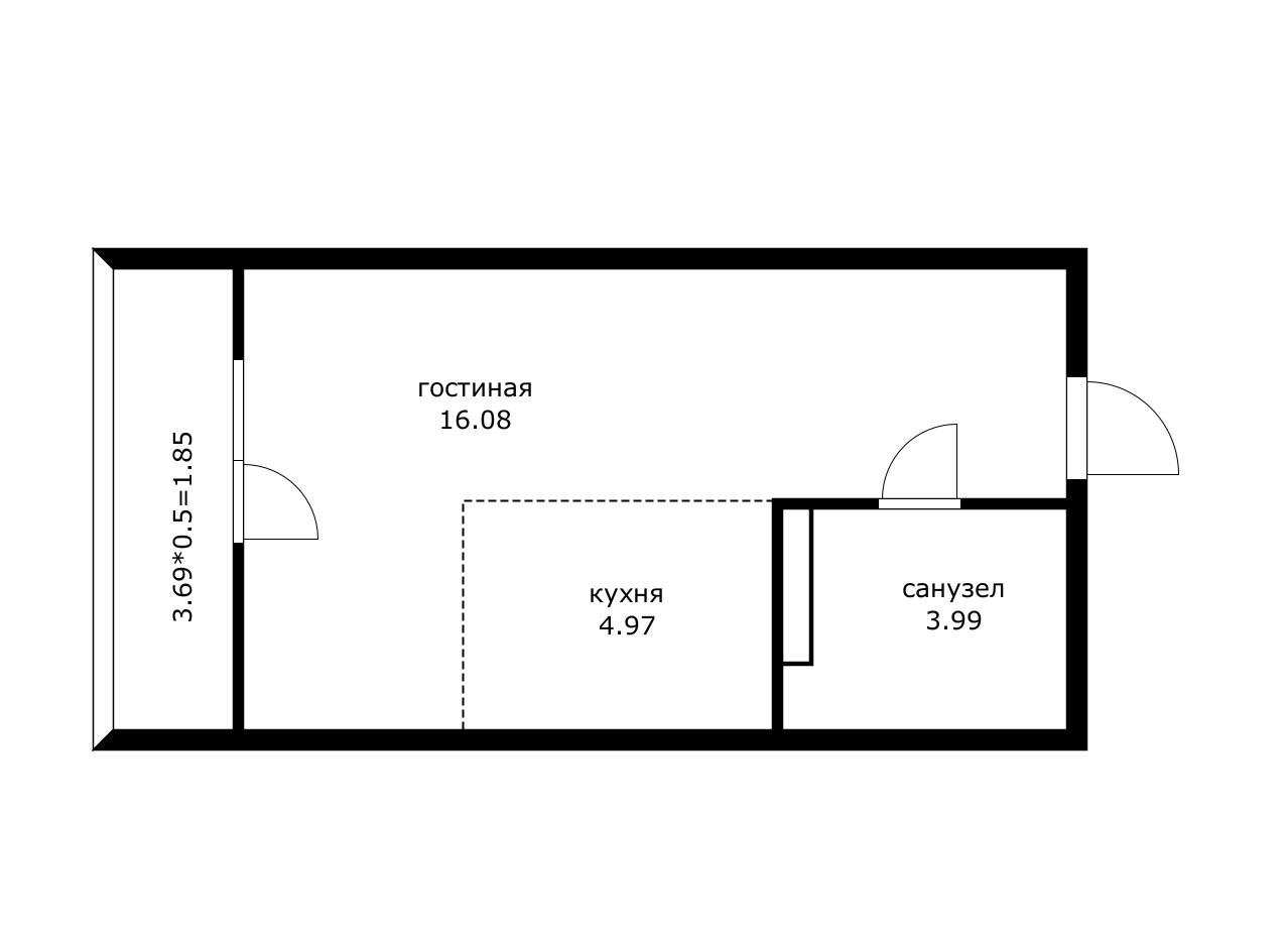 Фото №14: Студия 28 м² - Краснодар, Прикубанский внутригородской округ, мкр. Достояние, ул. Григория Булгакова, 6