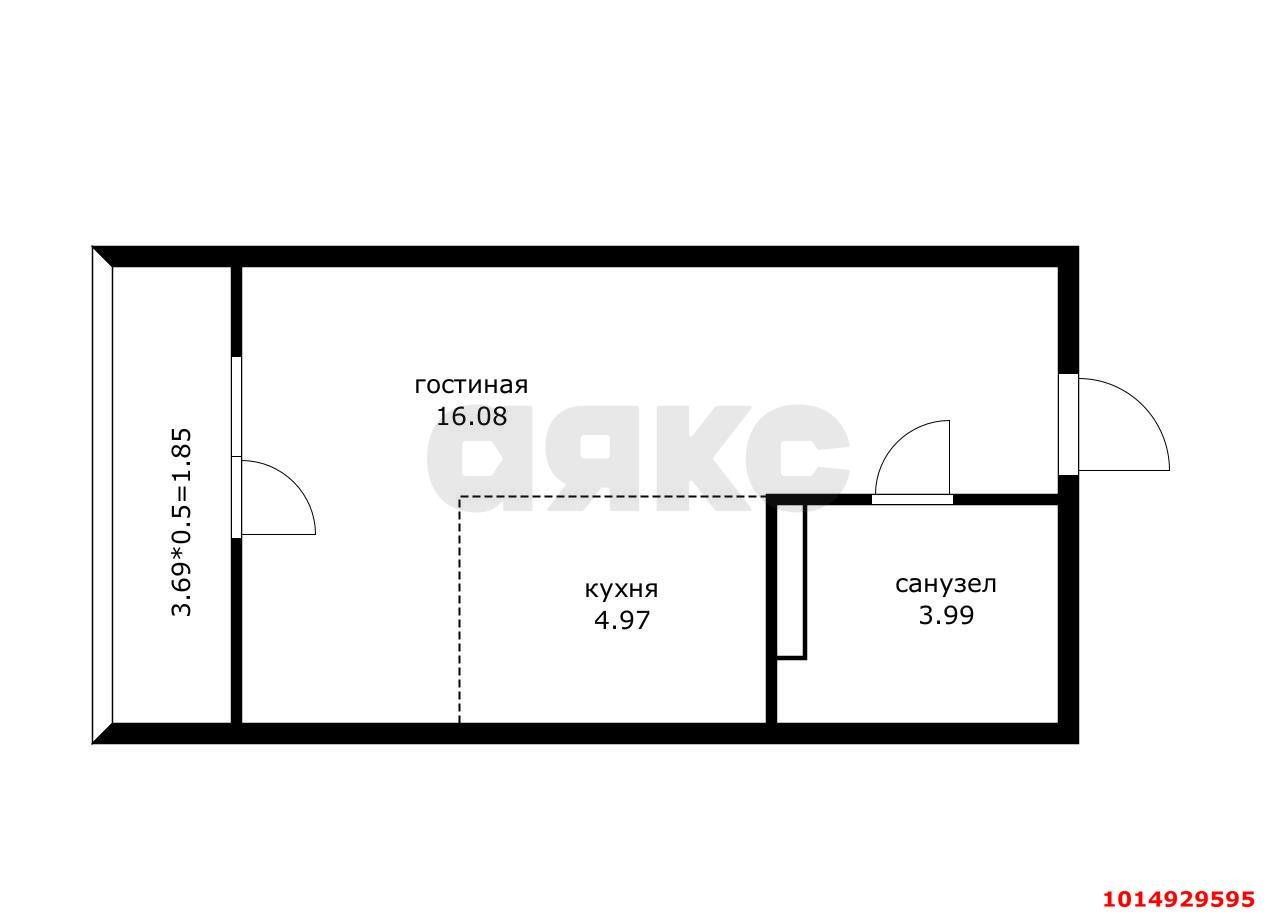 Фото №8: Студия 28 м² - Краснодар, Достояние, ул. Григория Булгакова, 6