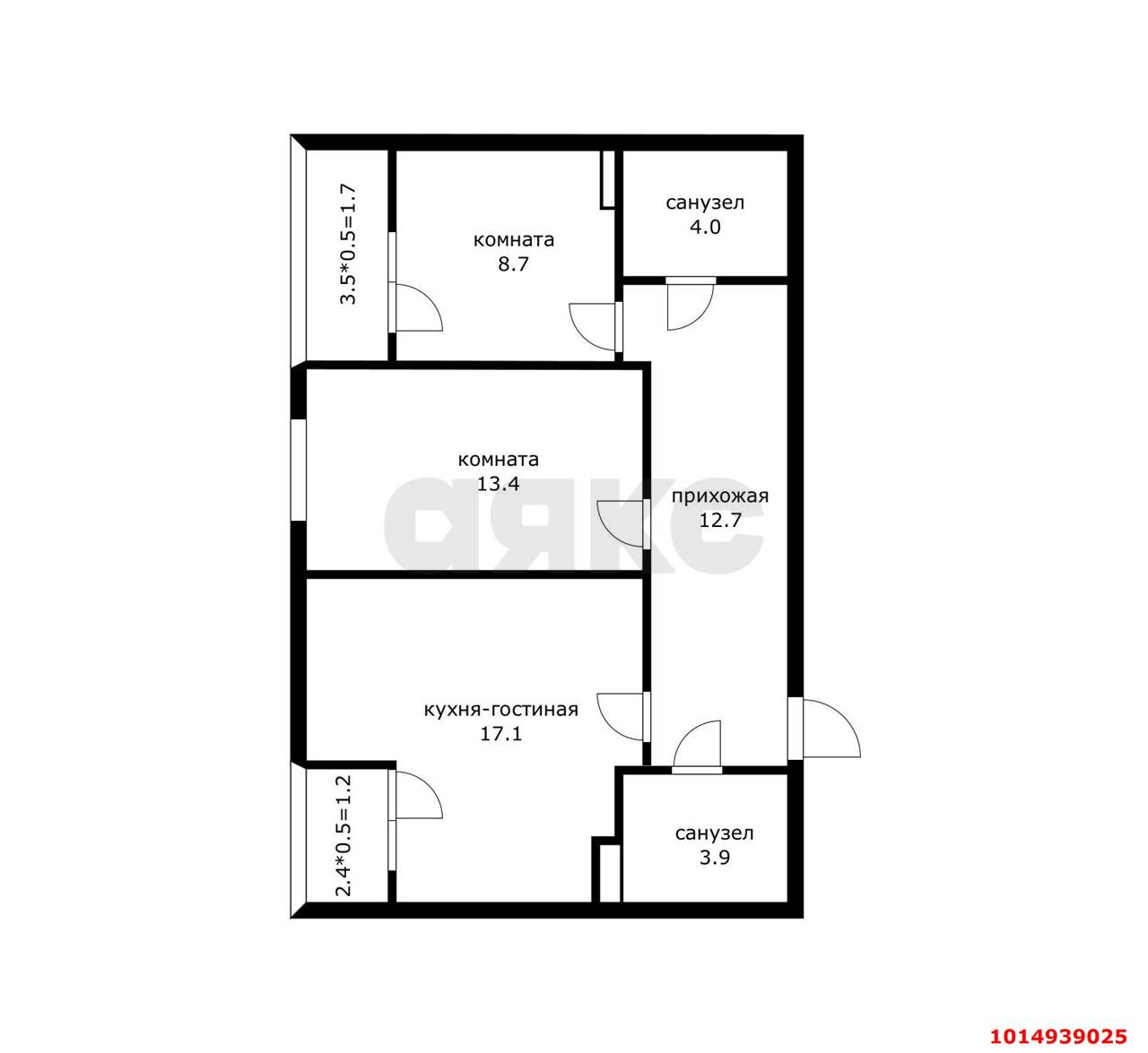 Фото №14: 2-комнатная квартира 70 м² - Краснодар, Фестивальный, ул. Круговая, 4/1к3