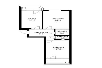 Фото №1: 2-комнатная квартира 71 м² - Краснодар, мкр. Табачная Фабрика, ул. Табачная, 1/1к1