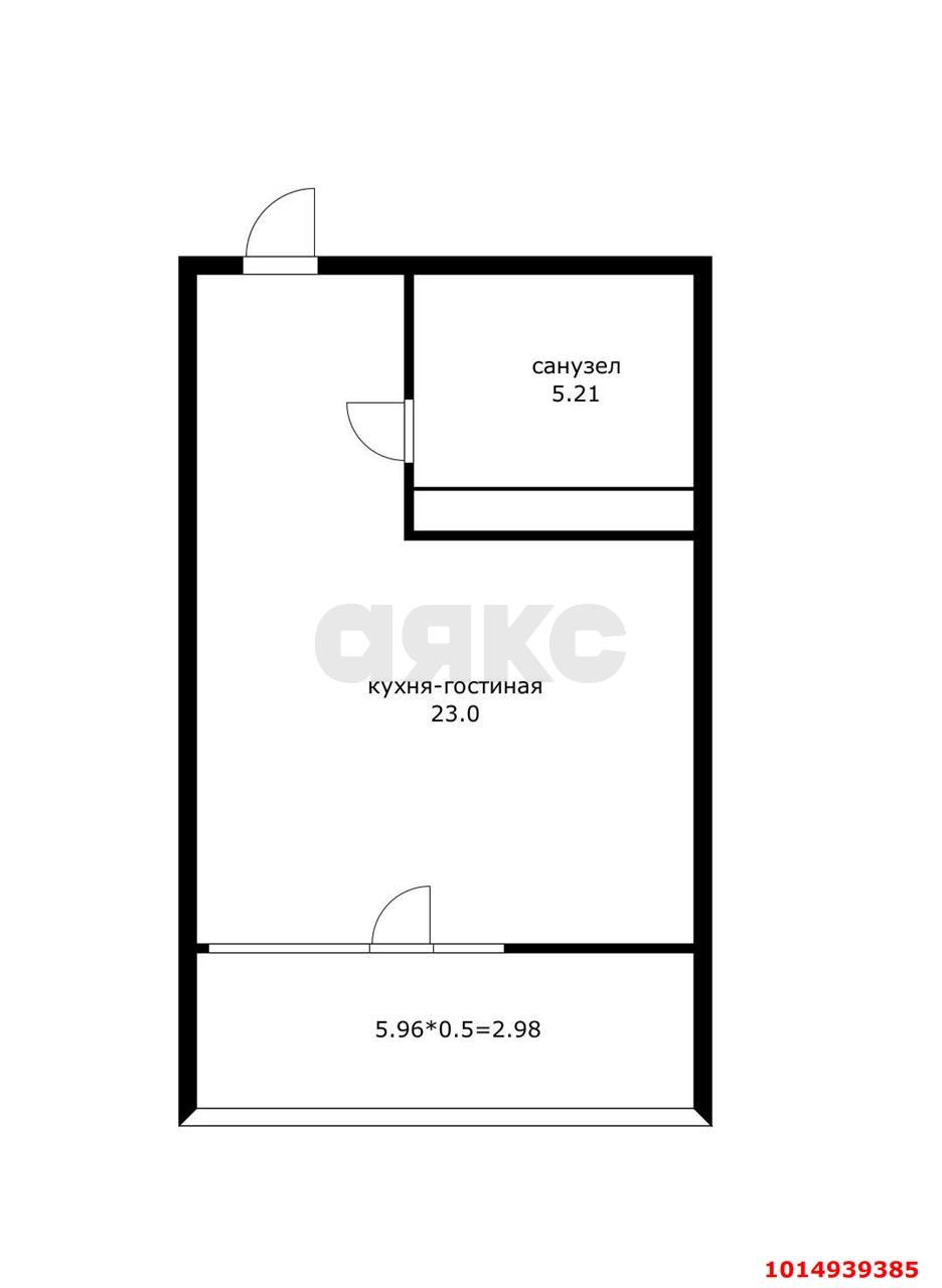 Фото №12: Студия 32 м² - Краснодар, Школьный, ул. Школьная, 1