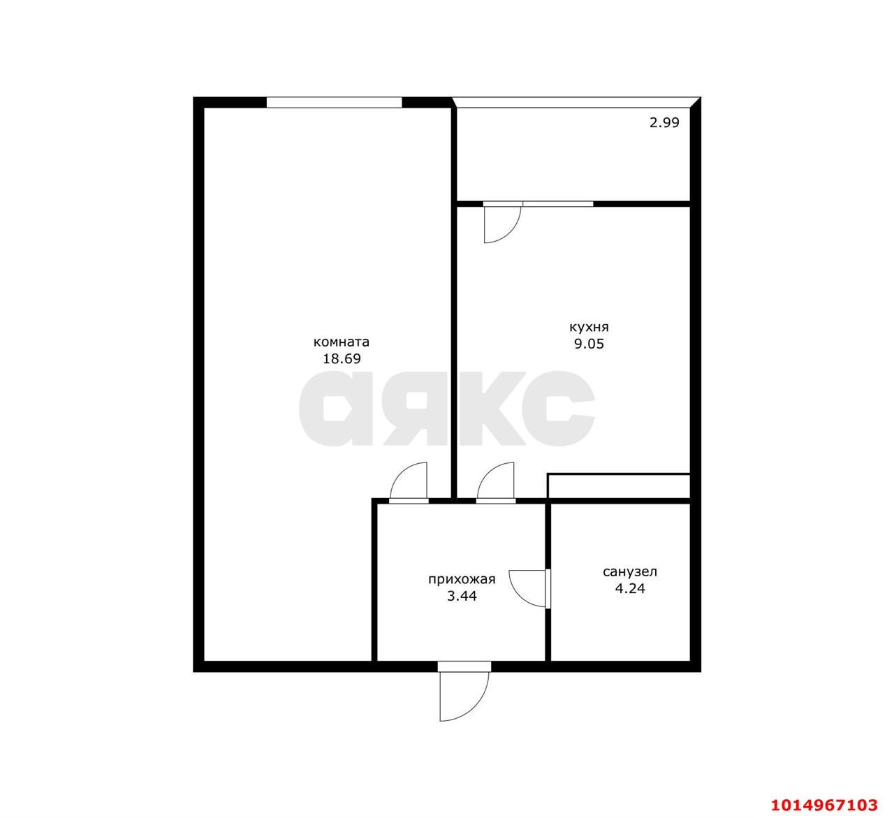 Фото №20: 1-комнатная квартира 37 м² - Краснодар, Славянский, ул. Заполярная, 39к2