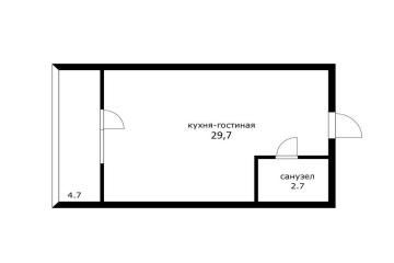 Фото №5: Студия 34 м² - Краснодар, мкр. Музыкальный, ул. имени С.С. Прокофьева, 31