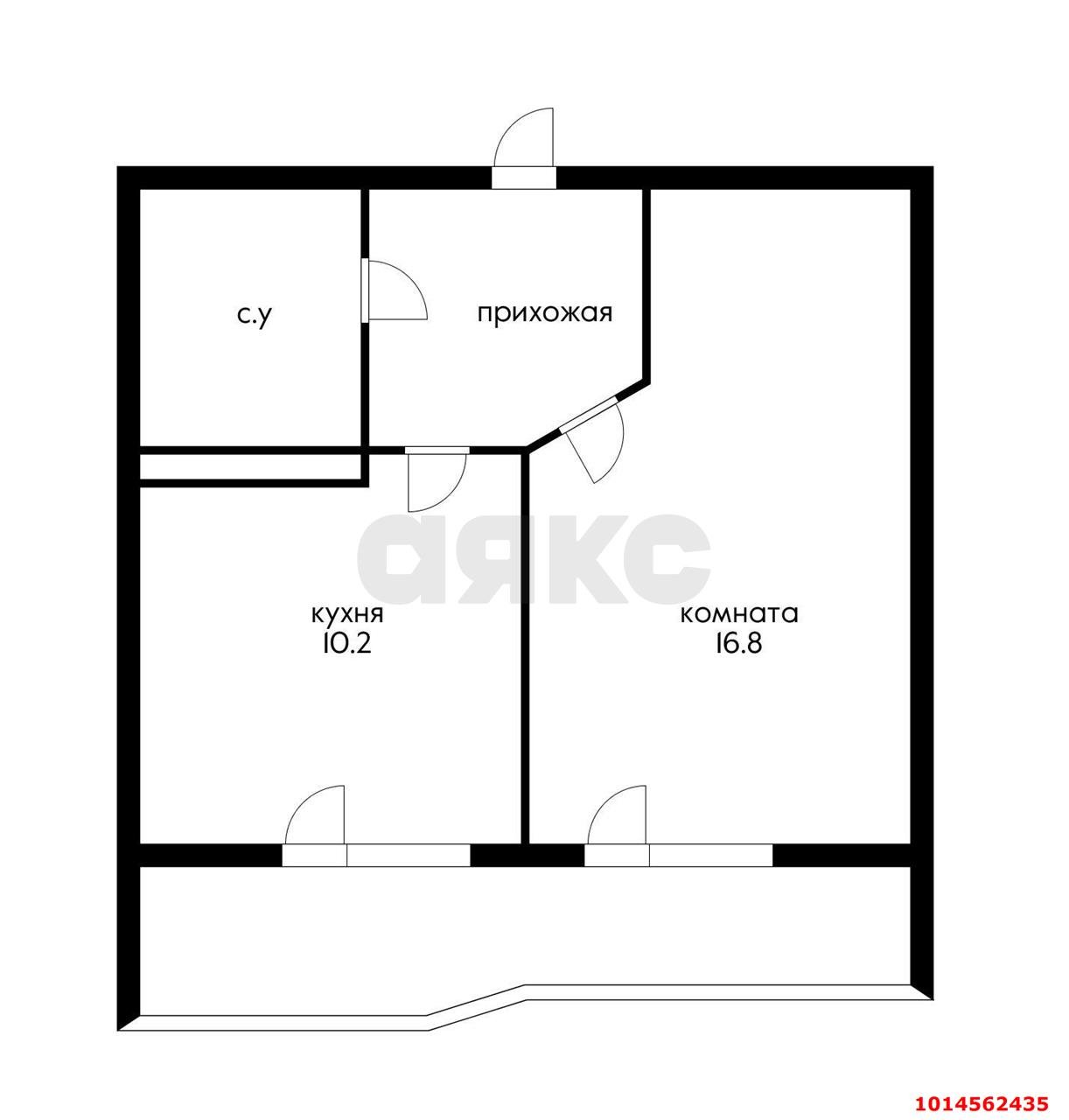 Фото №3: 1-комнатная квартира 32 м² - Краснодар, 4-й квартал, ул. имени Героя Николая Шевелёва, 5