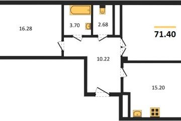 Фото №1: 2-комнатная квартира 71 м² - Краснодар, мкр. ЖК Аврора, ул. имени Дзержинского, 95