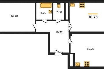 Фото №1: 2-комнатная квартира 70 м² - Краснодар, мкр. ЖК Аврора, ул. имени Дзержинского, 95