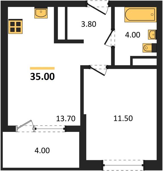 Фото №1: 1-комнатная квартира 35 м² - Краснодар, Карасунский внутригородской округ, 