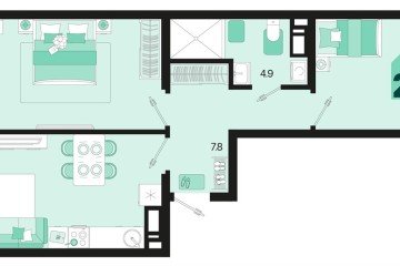 Фото №1: 2-комнатная квартира 59 м² - Краснодар, мкр. Карасунский внутригородской округ, 