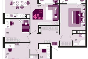 Фото №1: 3-комнатная квартира 100 м² - Краснодар, мкр. Карасунский внутригородской округ, 